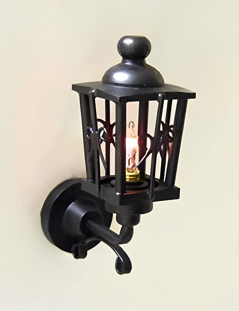 Cir-Kit Concepts Dollhouse Miniature 12v Coach Lamp, Ornate - Black
