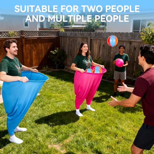 Granny Pants Yard Game–Giant Outdoor Tossing Game for Adults&Family–Includes 2 Pants,8 Bouncy Balls&2 Air Pumps–Funny Party Activity for Backyard,Reunion,Field Day or Team-Building by ALRLORO - Used condition - Image 5