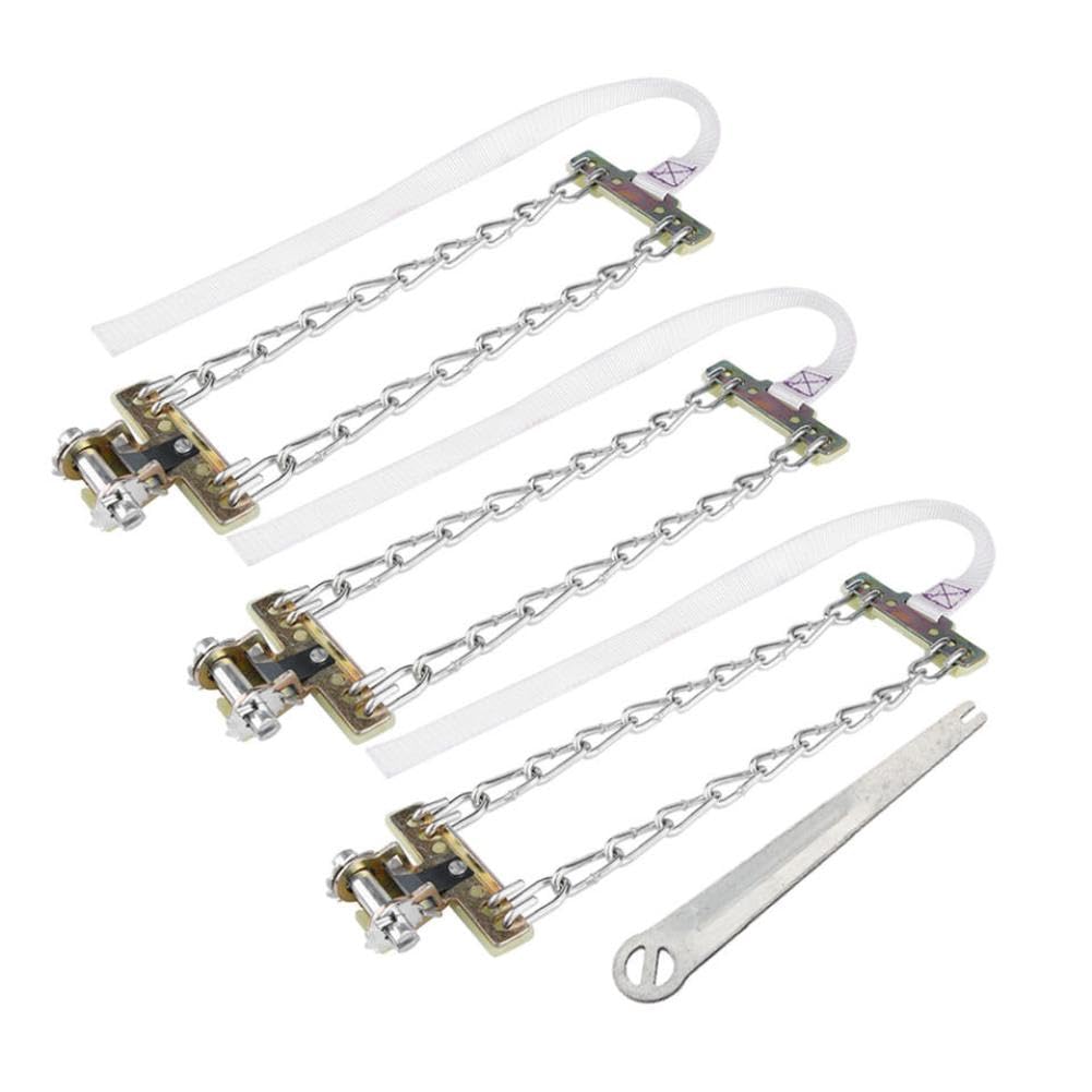 3 uds 205-225mm Antideslizante Barro Hielo Nieve Cadena de neumáticos cinturón de Seguridad de Invierno Cadenas de Nieve Antideslizantes Ajustables compatibles con Coche