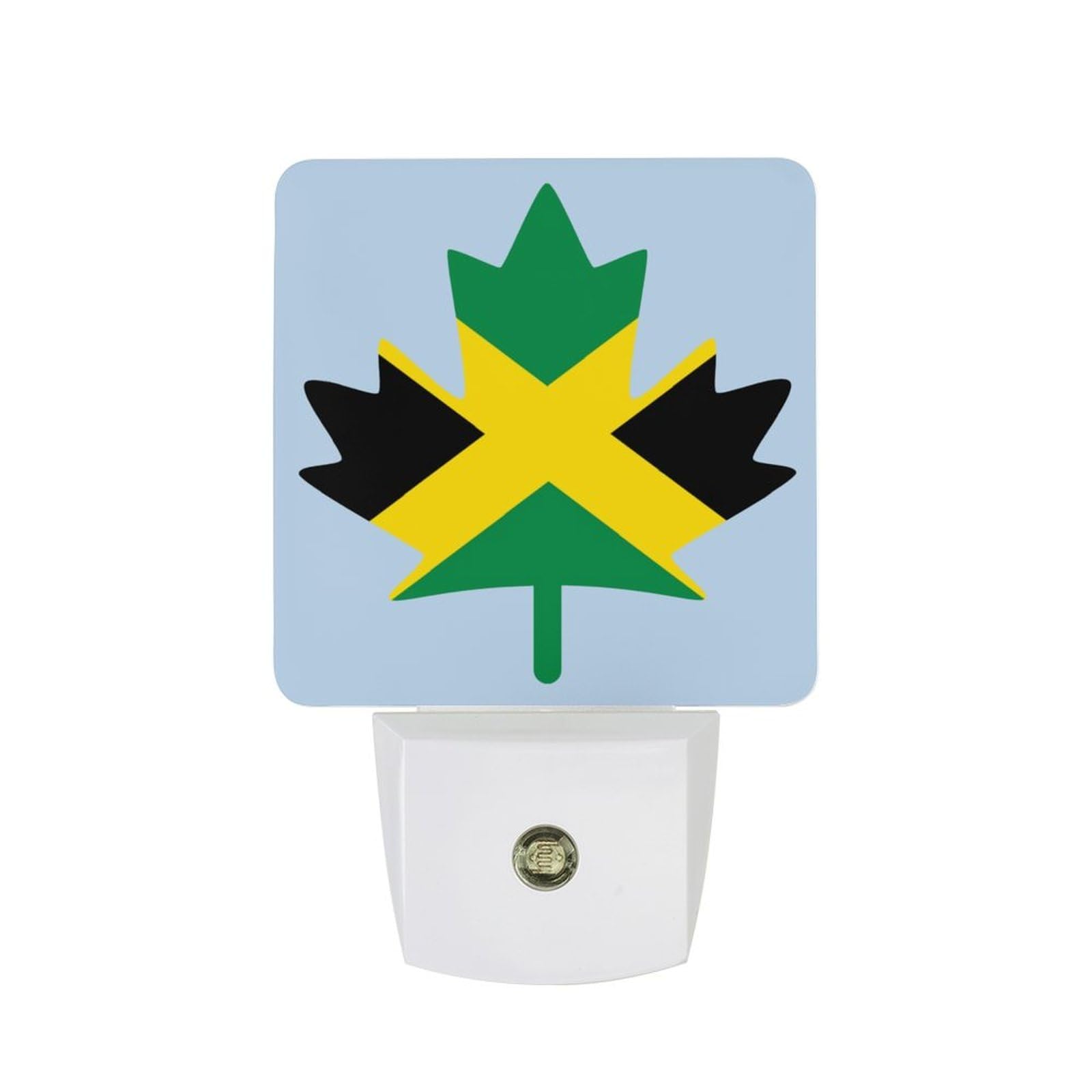 Nqrxadcrt Style Jamaica Maple Flag Night Light Plug In Wall Lights Bedside Lamp Bedrooms Home Hallways Decoration