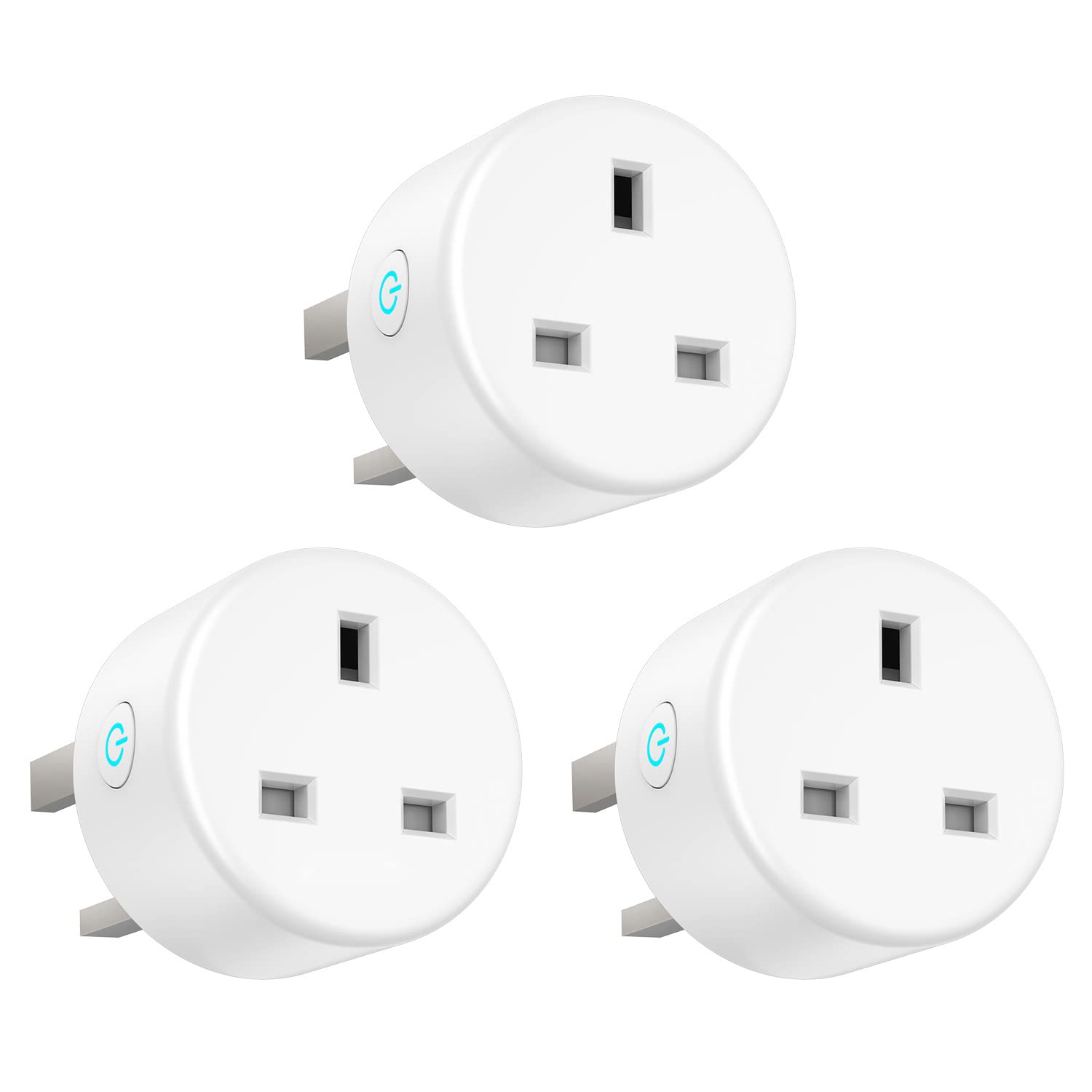 Smart Plug with Energy Monitoring, Smart Wifi Plug Compatible with Alexa, Google Home, Wifi Plug with Timer Function App Remote Control, No Hub Required, 2.4Ghz ONLY (3 Pack)