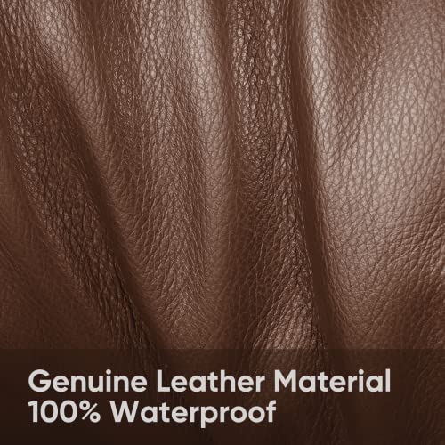 1Inchome Archibald Chair, Nordic Accent Brown Leather Armchair With Carbon Steel Foot, For Living Room, Bedroom, Study Room, Bar, Hotel, Office (A000054-B) #TOP3