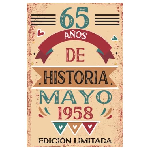 65 Años De Historia Mayo 1958: Libro de visitas, cuaderno, 110 páginas de felicitaciones, idea de regalo, regalo Para la esposa, novia, mujer, La madre