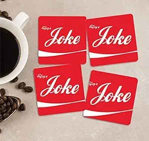 Joke Logo Designed Table Costars (Pack of 4 Coasters)