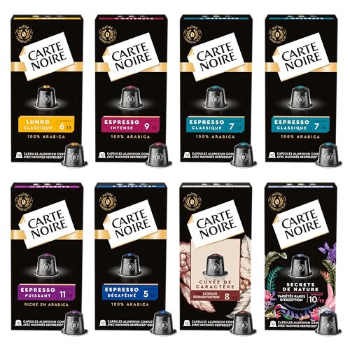 CARTE NOIRE - Assortiment de 8 x 10 Capsules Aluminium...