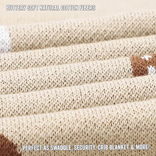 Bleu La La Receiving Swaddle Baby Blanket For Girls & Boys 100% Cotton Buttery Soft Cozy Crib Stroller Swaddler Bassinet Quilt Snuggle Unisex Gender Neutral For Infants & Babys (Mushroom - Cream) #TOP4