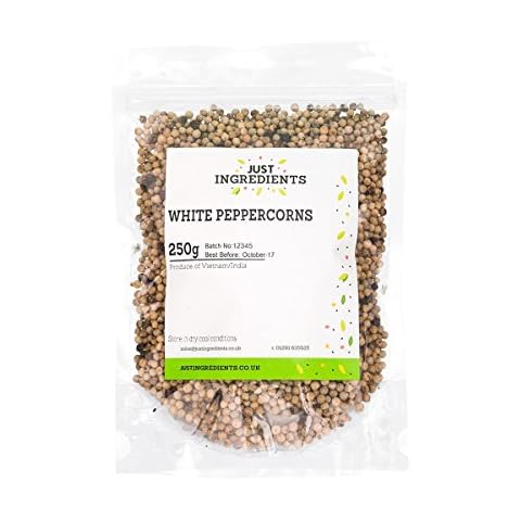 JustIngredients Essentials White Peppercorns, 100 g Cover