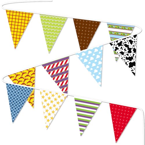 Image of Fabric Pennant Banner for Toy and Story Themed Birthday Party Decorations, Toy Inspired Story Party Decorations and Supplies, Birthday Yard Sign