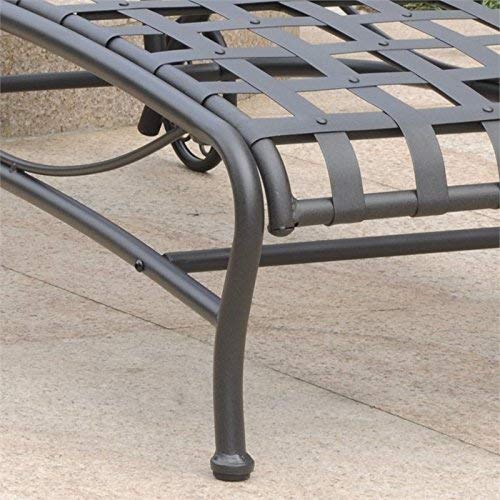 International Caravan Iron Multi-Position Patio Chaise Lounge #TOP2