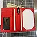 Trani Designs Leather Bifold Wallet Jotter, 3x5 Card Holder with Pen Slot, Carmine Red and Black