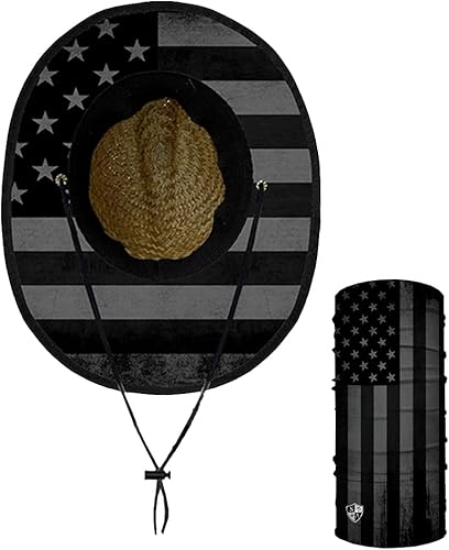 Miniatura 2 de Alpha Defense Fire Co. Sombrero de paja  Sombrero bajo ala para hombres y mujeres  Incluye 1 protector facial