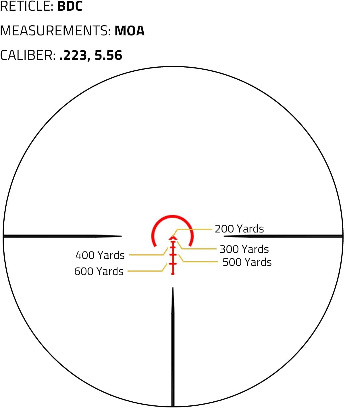 CVLIFE EagleTalon LPVO Rifle Scope with 30mm Cantilever Mount, Illuminated BDC Reticle for .223/5.56 and .308/7.62