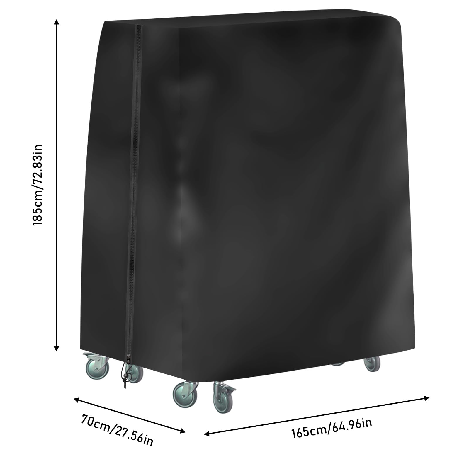 Funda impermeable para mesa de ping pong 185x165x70 cm Oxford resistente UV viento desgarros interior exterior