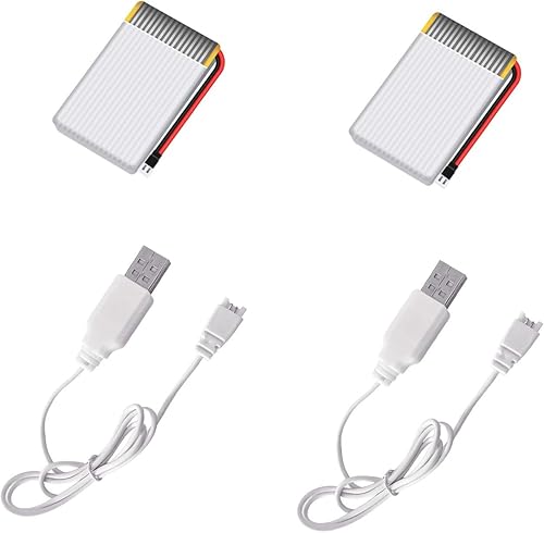 2 baterías recargables de 3.7 V y cargadores USB para dron HASAKEE Q9S