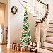 5FT Pop Up Christmas Tree Decorations, Pre Decorated with Ribbons Collapsible Artificial Christmas Tree with Ornaments, Lights, 30 Balls, 12 Candy Canes, Xmas Holiday Party Decor for Home, Apartment