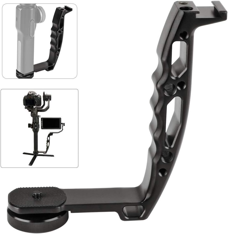 Metal Gimbal Microphone Mount Grip Video Monitor Adapter Compatible for DJI Ronin-s Zhiyun Crane 2 Gimbal Stabilizer Mic Stand Bracket Accessories