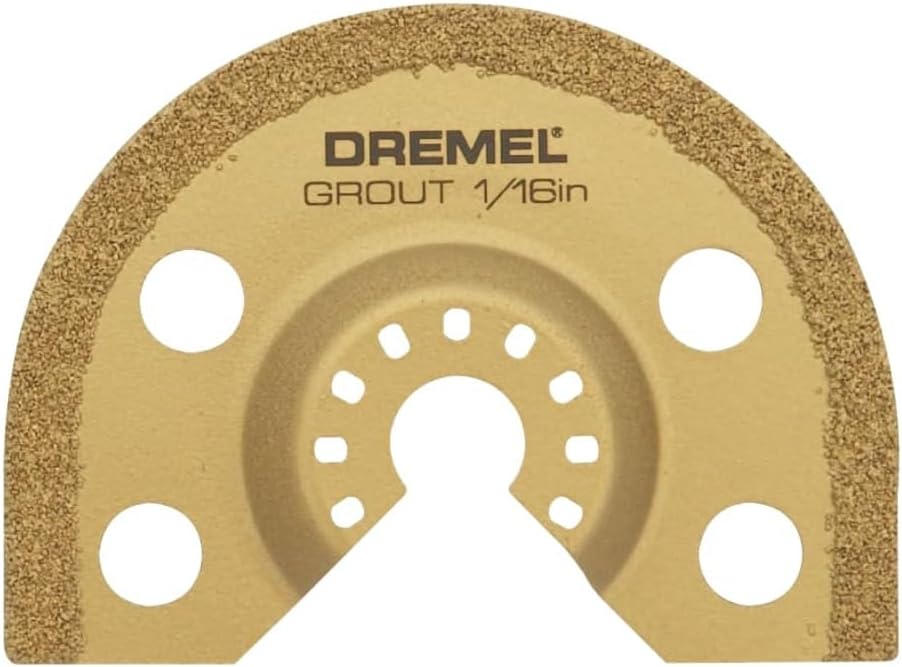 Dremel MM501-1/16-Inch Oscillating Multitool Blade for Grout Removal, Fast Cutting Carbide Accessory - Universal Quick- Fit Interface Fits Bosch, Makita, Milwaukee, and Rockwell