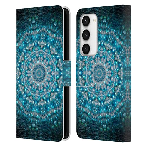 Étui portefeuille cuir Galaxy S23 5G housse protection antichoc Monika Strigel Mandala