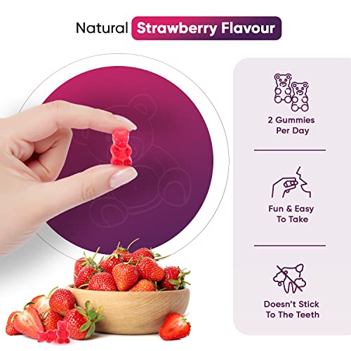 Multivitamin Gummies for Women & Men - 2 Months Supply - 13 Multivitamins & Minerals - 120 Vitamin Gummies - With Vitamin C, A, D, B, Biotin & Zinc - Strawberry Flavoured Chewable Multivitamins Adults - Image 7