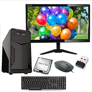 Assembled Desktop, Core 2 Duo E7500 Processor, 15.4 Inch LED Monitor 4 GB RAM, (128GB) SSD,with Keyboard Mouse