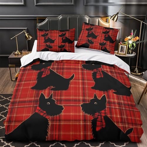 Housse de couette chien imprimée 3D au fini microfibre douce