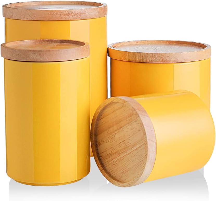 Sweejar Kitchen Canisters Ceramic Food Storage Jar Set