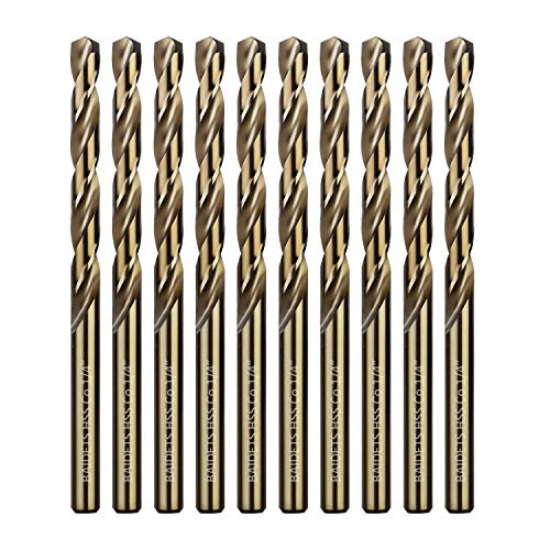 BAIDETS 1/4' Cobalt Drill Bits 10Pcs