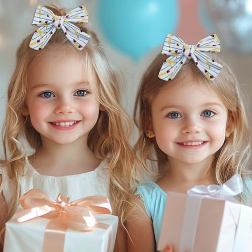 Lazo para cabello 2 unidades Pinzas escolares para niñas, accesorios para el cabello con diseño de lápiz, lazos para bebés para atuendos miniatura 4