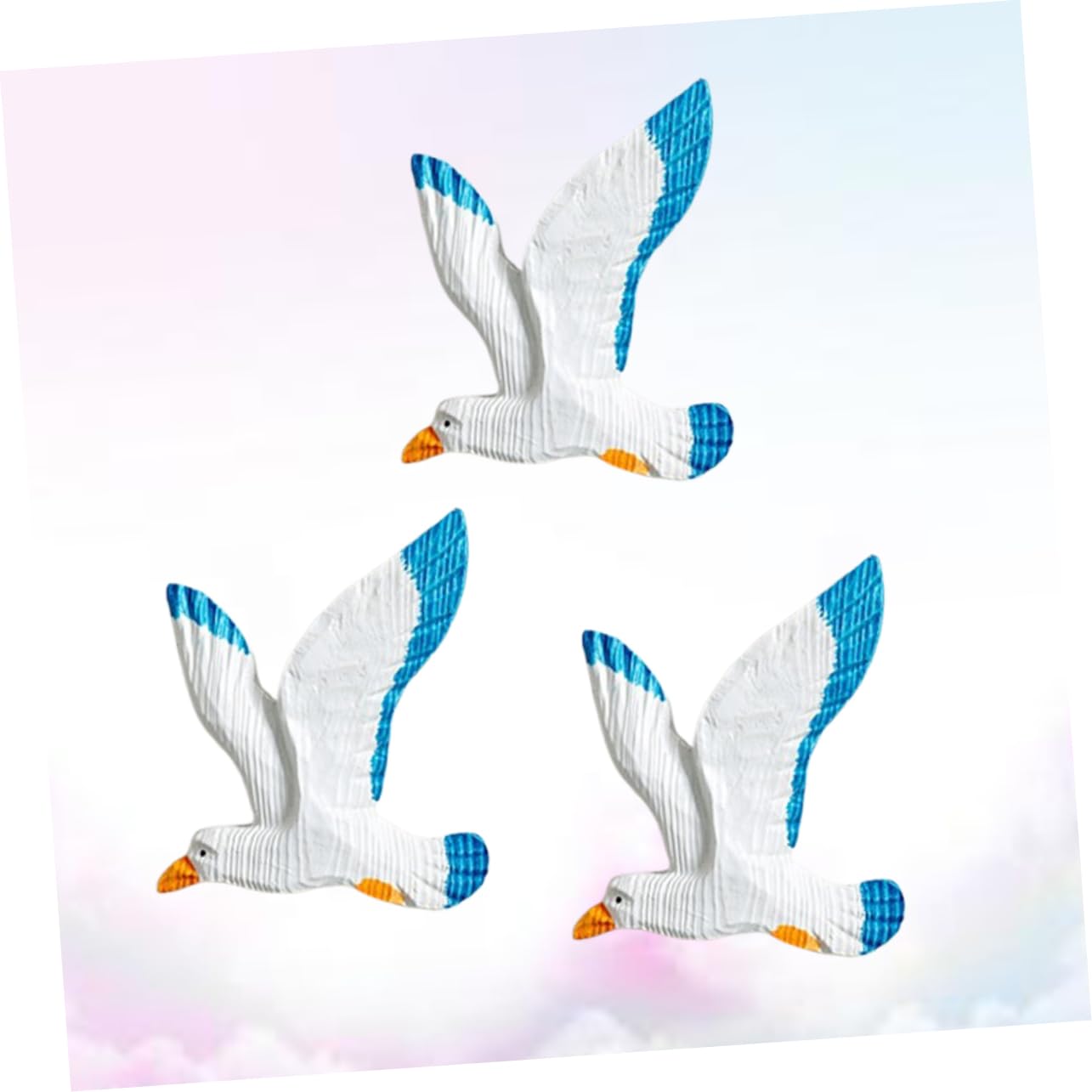 3pezzi Gocce Di Uccelli Appese in Resina Gabbiani Appesi Da Parete Uccelli Creativi Per Soffitti e Alberi Decorazioni Sicure e Resistenti Per Casa