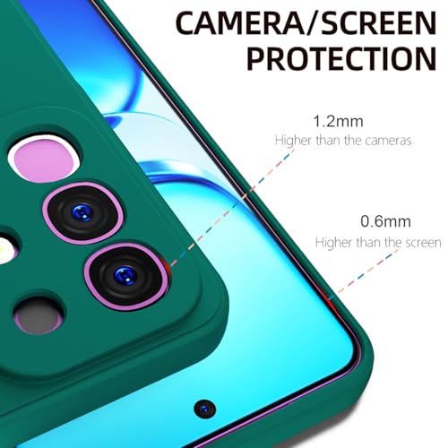 Image of Kapa Matte Protective Lens Flexible Back Cover for Iqoo Z10x 5G / Vivo T4x 5G | Slim Silicone with Soft Lining Shockproof Full Body Bumper Case (Green)