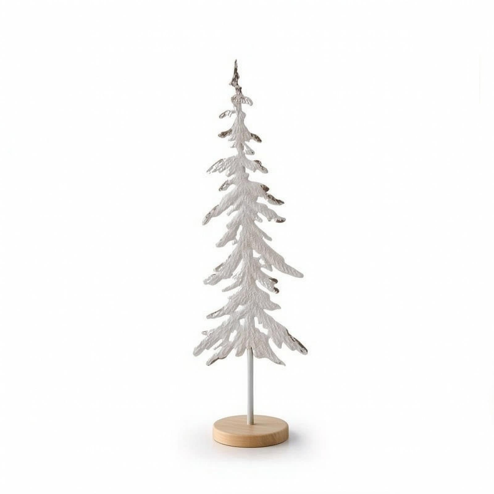 Arboreal Outline Ornament Open Metalwork Tree Decor with Base Freestanding Metal Display Stand for Mantel, Entryway Table, Bookshelf White A3086-image-24