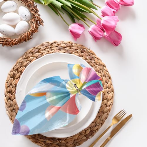 Servilletas de tela multicolor set de 6 50.5 x 50.5 cm miniatura 4