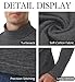 Askdeer Men's Turtleneck Shirts Cotton Long Sleeve Thermal Pullover Sweater Lightweight Thermal T-Shirts Dark Gray