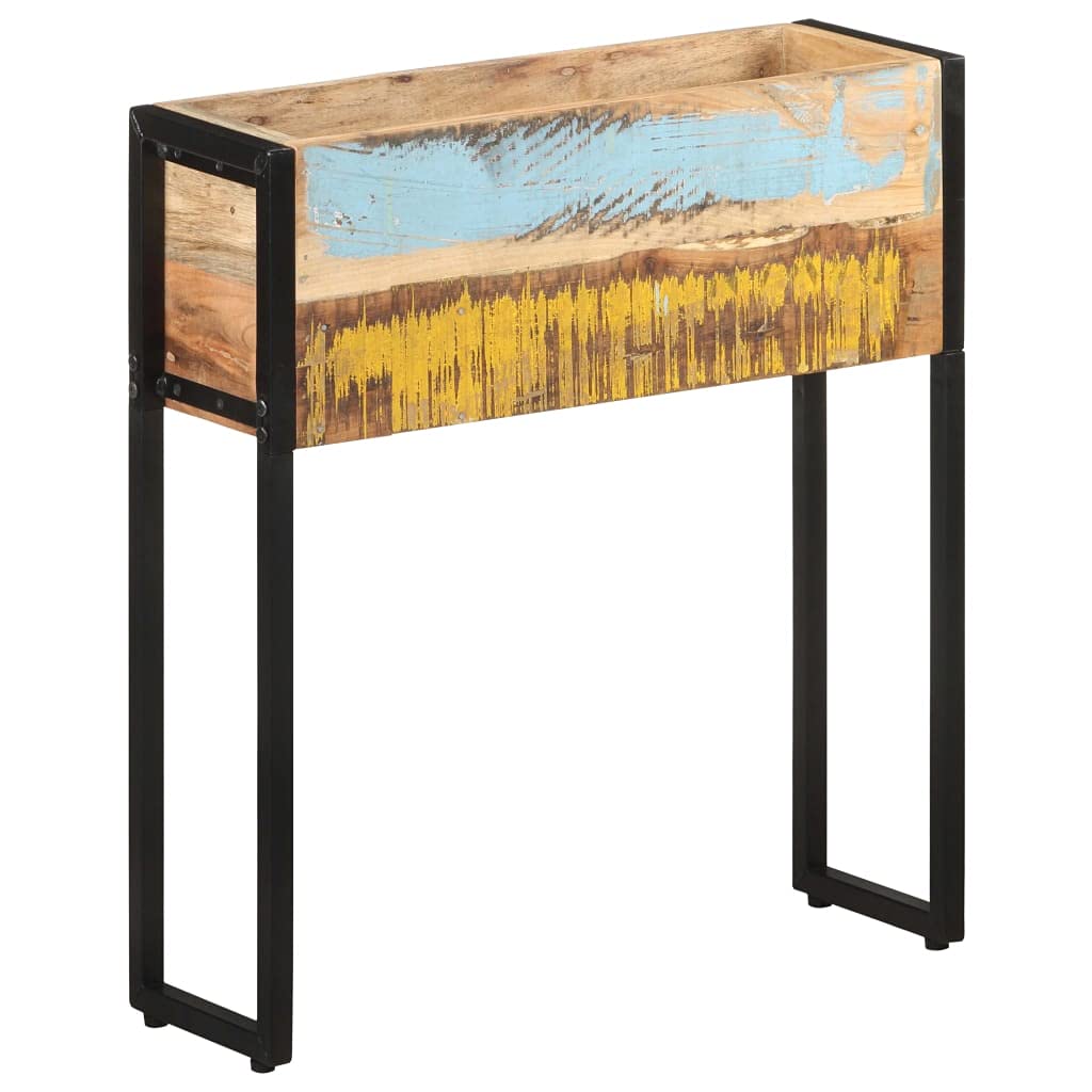 Duży pojemnik na rośliny, 60 x 20 x 68 cm, z drenażem, do ogrodu, na balkony, do użytku wewnątrz i na zewnątrz