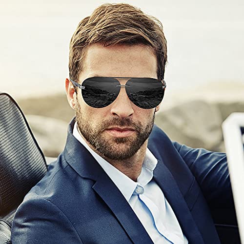 Image of Aviator Sunglasses for Men and Women Polarized Mirrored for driving