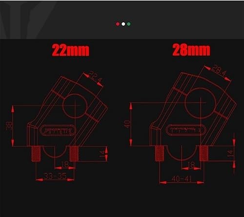 Miniatura 5 de Abrazadera de manillar de motocicleta Abrazadera de barra elevadora compatible con Benelli para TRK520X TRK 502 TRK 502X para BJ500 para Leoncino