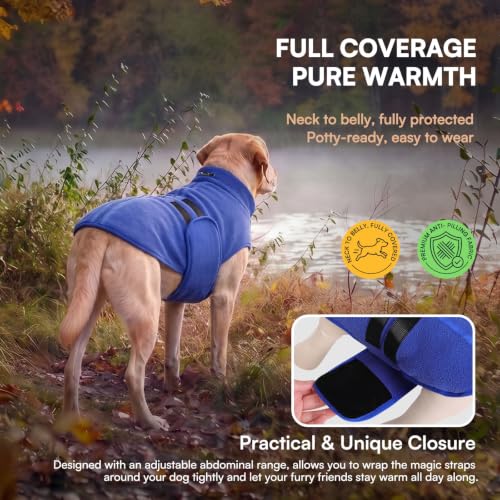 Image of Queenmore Small Dog Sweater,Fleece Dachshund Sweater Jacket with Leash Hole