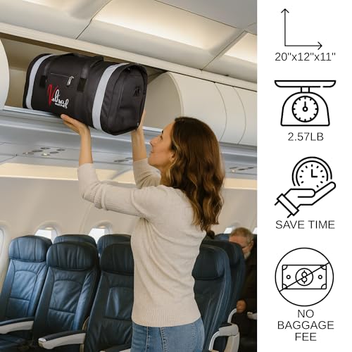 Convertible Garment Bags for Travel - Airline Approved Carry On Garment Duffle Bag With Shoe Compartment Clothes Hanger, Safety Reflective Stripes - For Men & Women - Drawstring Bag2