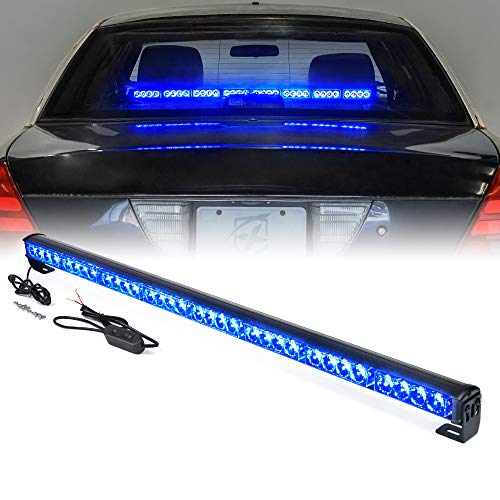 Xprite 35.5" Inch 32 Led Strobe Emergency Traffic Advisor Warning Light Bar W/ 13 Flashing Patterns For Firefighter Vehicles Trucks Cars - Blue #TOP9