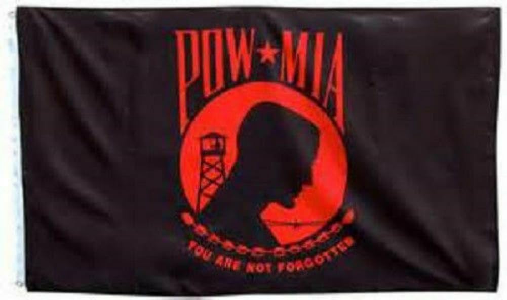 12x18 Red Pow Mia Prisoner of War POWMIA Boat Flag Banner grommets 100D Poly