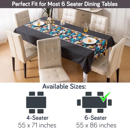 Image of HOKIPO Modern Grace Table Cloth for 6 Seater, 55x86 in, Spring Aura