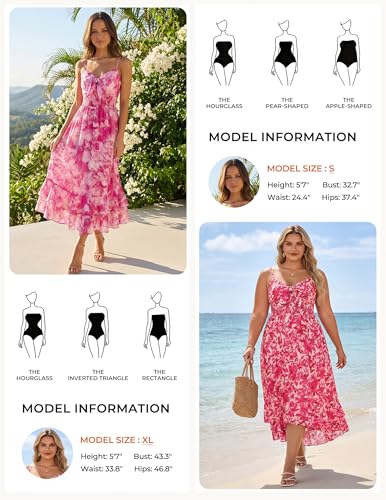 Image of GRACE KARIN Womens Maxi Floral Sundresses Summer Beach Boho Dress Spaghetti Strap Dresses Casual Fashion Clothes with Pockets
