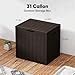 NEWBULIG 31 Gallon Deck Box, Weatherproof Resin Lockable Outdoor Storage for Secure Package Deliveries and Indoor Storage in Garden or Patio, Backyard