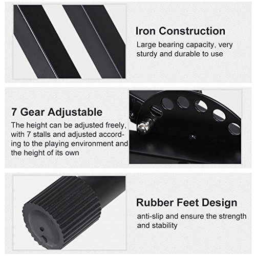 Lyrlody - Soporte para teclado, soporte para teclado de estilo X, portátil, doble soporte para órganos de música eléctrica, altura ajustable para 61 u 88 teclas