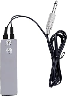 DOWEI Tattoo Foot Pedal Switch, Mini Flat Stainless Steel, Perfect for Tattoo Power Machine Guns Supplies