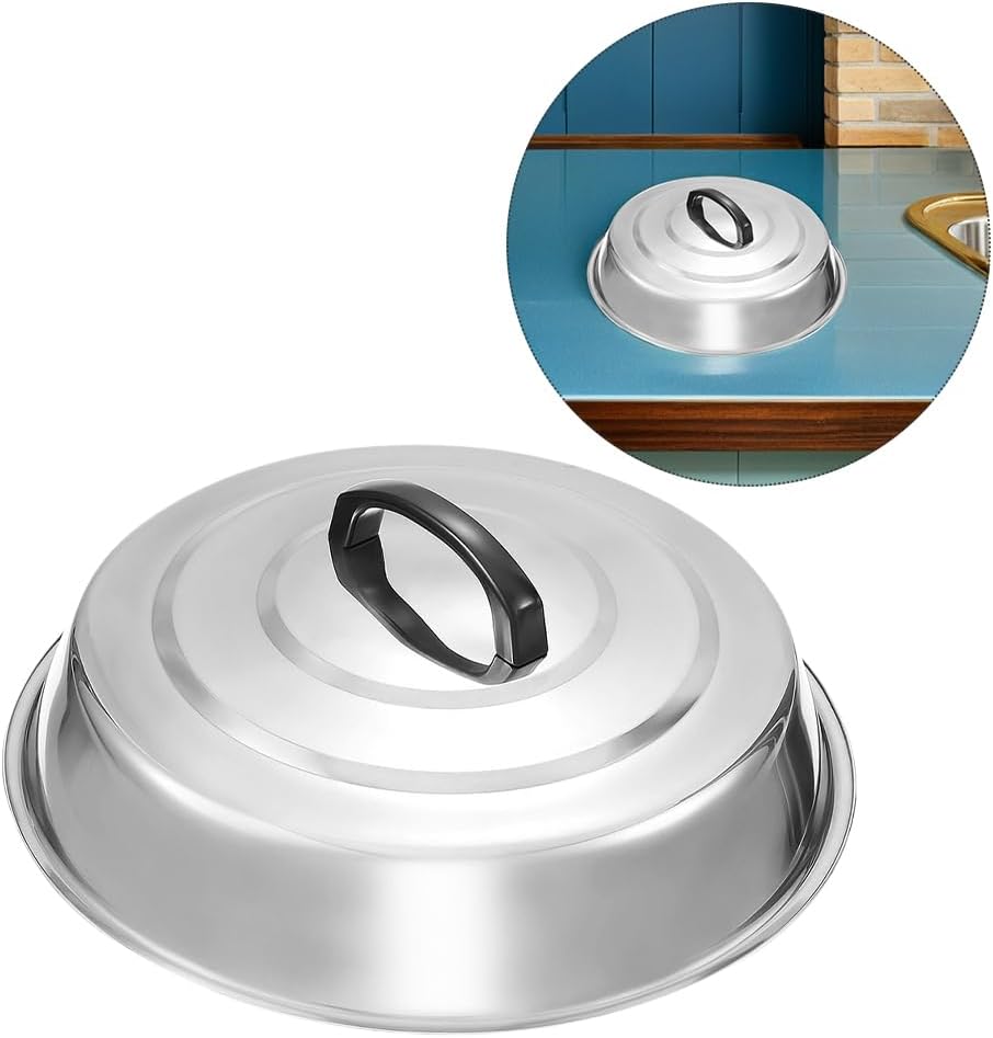 Universal Lid for Pots And Pans 40cm Stainless Steel Replacement Frying Pan Cover With Handle for Cast Iron Skillets Cooking Pots Cookwares