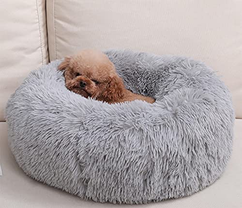 Hundebetten Für Mittelgroße Und Kleine Hunde - Katzenbett Flauschig Donut Rund - Hundekörbchen 45CM
