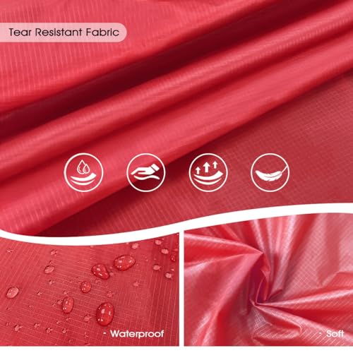 Cosmine Hooded Rain Poncho for Adult with Pocket, Waterproof Lightweight Unisex Raincoat Jacket for Hiking Camping Emergency4