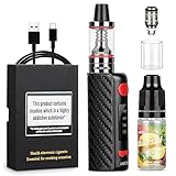 IMECIG 80W E Zigarette Starter Set, Regelbare Watt LED Bildschirm Dampfer Starterset mit 10ml E Liquid, ohne Nikotin