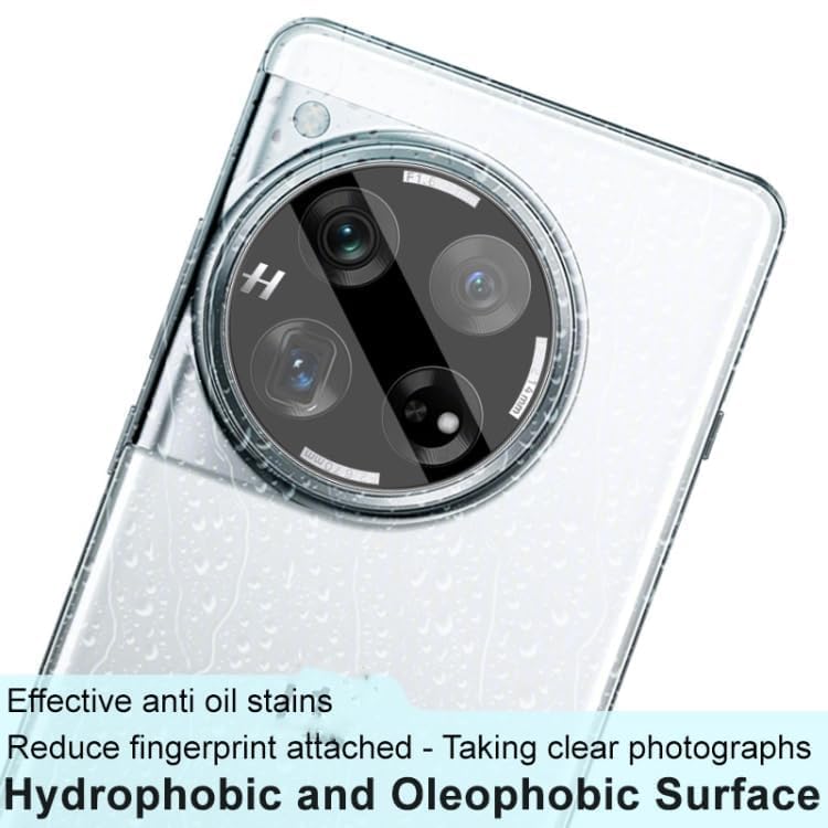 Image of HPTech 3D Look Camera Lens Protector for OnePlus 12 5G - Premium Tempered Glass, 9H Hardness, Anti-Scratch, HD Clarity, Easy Installation Kit (1 Pack)